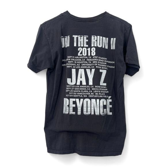 RARE Jay Z Beyonce | M | On the Run II 2018 Concert Tour Short Sleeve T-Shirt - Picture 3 of 5